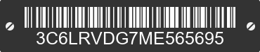 2021 RAM ProMaster 2500 3C6LRVDG7ME565695 VIN decoded