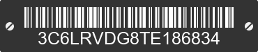 2026 RAM ProMaster 2500 3C6LRVDG8TE186834 VIN decoded