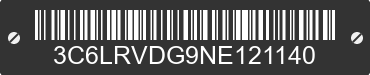 2022 RAM ProMaster 2500 3C6LRVDG9NE121140 VIN decoded