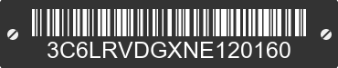 2022 RAM ProMaster 2500 3C6LRVDGXNE120160 VIN decoded
