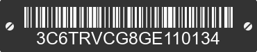 2016 RAM ProMaster 2500 3C6TRVCG8GE110134 VIN decoded