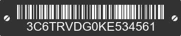 2019 RAM ProMaster 2500 3C6TRVDG0KE534561 VIN decoded