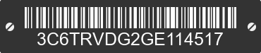 2016 RAM ProMaster 2500 3C6TRVDG2GE114517 VIN decoded