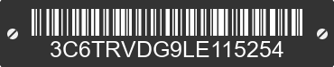 2020 RAM Promaster 2500 3C6TRVDG9LE115254 VIN decoded