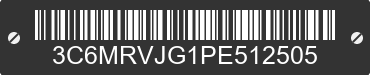 2023 RAM ProMaster 3500 3C6MRVJG1PE512505 VIN decoded