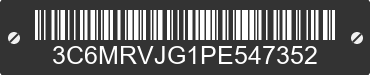 2023 RAM ProMaster 3500 3C6MRVJG1PE547352 VIN decoded