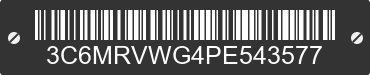 2023 RAM ProMaster 3500 3C6MRVWG4PE543577 VIN decoded