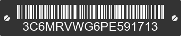 2023 RAM ProMaster 3500 3C6MRVWG6PE591713 VIN decoded