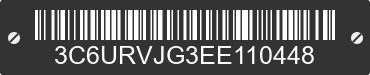2014 RAM ProMaster 3500 3C6URVJG3EE110448 VIN decoded
