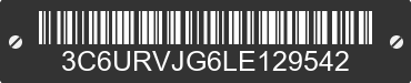 2020 RAM Promaster 3500 3C6URVJG6LE129542 VIN decoded
