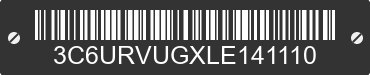 2020 RAM Promaster 3500 3C6URVUGXLE141110 VIN decoded