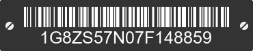 2007 SATURN Aura 1G8ZS57N07F148859 VIN decoded