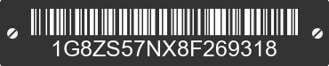 2008 SATURN Aura 1G8ZS57NX8F269318 VIN decoded