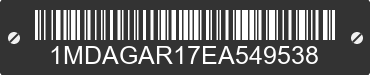 2014 SHORELAND'R ShoreLand'r 1MDAGAR17EA549538 VIN decoded
