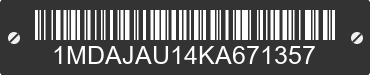 2019 SHORELAND'R ShoreLand'r 1MDAJAU14KA671357 VIN decoded