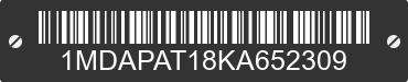 2019 SHORELAND'R ShoreLand'r 1MDAPAT18KA652309 VIN decoded