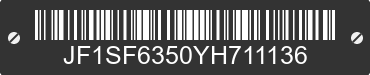 2000 SUBARU Forester JF1SF6350YH711136 VIN decoded