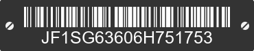 2006 SUBARU Forester JF1SG63606H751753 VIN decoded