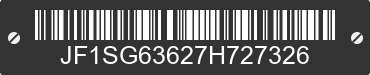 2007 SUBARU Forester JF1SG63627H727326 VIN decoded