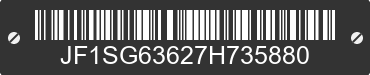 2007 SUBARU Forester JF1SG63627H735880 VIN decoded