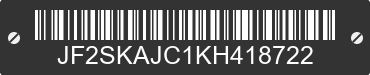 2019 SUBARU Forester JF2SKAJC1KH418722 VIN decoded