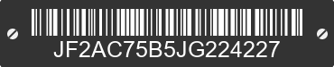 1988 SUBARU GL-10 JF2AC75B5JG224227 VIN decoded