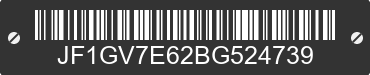 2011 SUBARU Impreza JF1GV7E62BG524739 VIN decoded