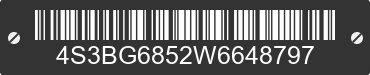1998 SUBARU Legacy 4S3BG6852W6648797 VIN decoded