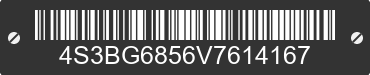 1997 SUBARU Legacy 4S3BG6856V7614167 VIN decoded