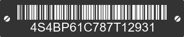 2008 SUBARU Outback 4S4BP61C787T12931 VIN decoded