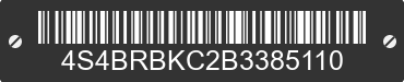 2011 SUBARU Outback 4S4BRBKC2B3385110 VIN decoded