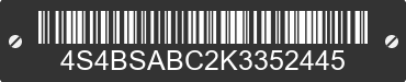 2019 SUBARU Outback 4S4BSABC2K3352445 VIN decoded