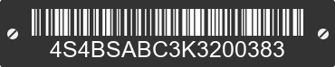 2019 SUBARU Outback 4S4BSABC3K3200383 VIN decoded