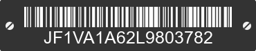 2020 SUBARU WRX JF1VA1A62L9803782 VIN decoded
