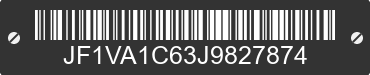 2018 SUBARU WRX JF1VA1C63J9827874 VIN decoded