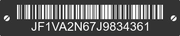 2018 SUBARU WRX JF1VA2N67J9834361 VIN decoded