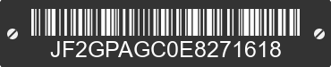 2014 SUBARU XV CrossTrek JF2GPAGC0E8271618 VIN decoded