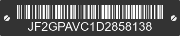 2013 SUBARU XV CrossTrek JF2GPAVC1D2858138 VIN decoded