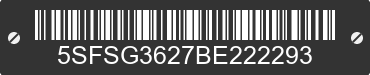 2011 SUNDANCE TT Sundance TT 5SFSG3627BE222293 VIN decoded