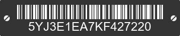2019 TESLA Model 3 5YJ3E1EA7KF427220 VIN decoded