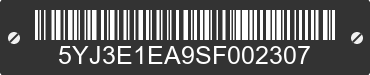 2025 TESLA Model 3 5YJ3E1EA9SF002307 VIN decoded