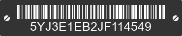 2018 TESLA Model 3 5YJ3E1EB2JF114549 VIN decoded