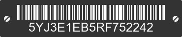 2024 TESLA Model 3 5YJ3E1EB5RF752242 VIN decoded