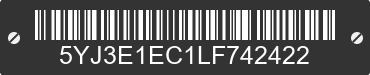 2020 TESLA Model 3 5YJ3E1EC1LF742422 VIN decoded