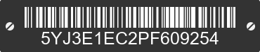 2023 TESLA Model 3 5YJ3E1EC2PF609254 VIN decoded