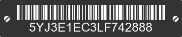2020 TESLA Model 3 5YJ3E1EC3LF742888 VIN decoded