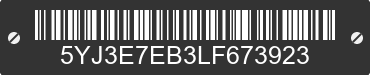 2020 TESLA Model 3 5YJ3E7EB3LF673923 VIN decoded