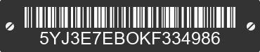 2019 TESLA Model 3 5YJ3E7EBOKF334986 VIN decoded
