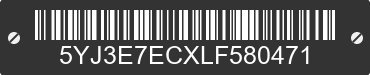 2020 TESLA Model 3 5YJ3E7ECXLF580471 VIN decoded