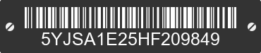 2017 TESLA Model S 5YJSA1E25HF209849 VIN decoded